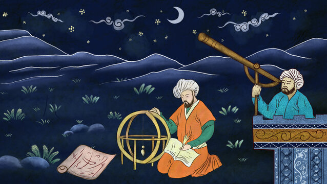 Muslim astronomers, miniature art