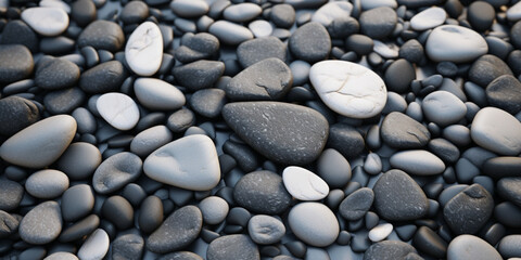 Fototapeta na wymiar Gray Pebbles a Natural Stone Background,Natural Stone Zen Harmony,Serene Gray Pebbles Background