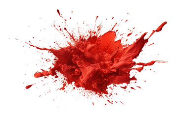 Tomato Red Palette Splash Isolated On Transparent Background