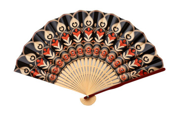Vibrant Tribal Fan Design Isolated On Transparent Background