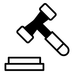 Judge solid glyph icon