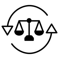 Law solid glyph icon