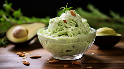 South African avocado ice cream and fresh avocados