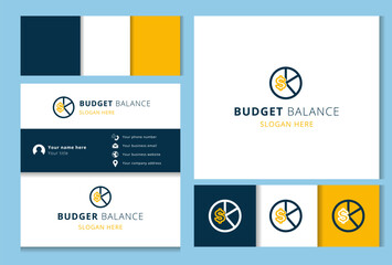 Budget Balance logo brand business card. Branding book from business management icons collection. Creative Budget Balance logo