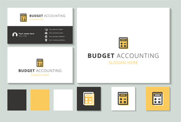 Budget Accounting logo brand business card. Branding book from business management icons collection. Creative Budget Accounting logo