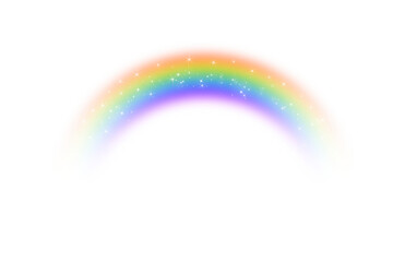 Rainbow with transparent background. Rainbow on isolated backgdrop, effect after rain, rainbow overlay, colorful rainbows, png