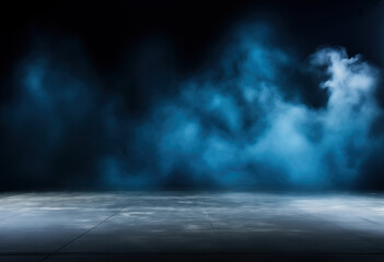 Smoke cloud in the platform of a theater - obrazy, fototapety, plakaty