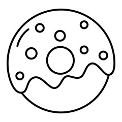 Donut line icon.