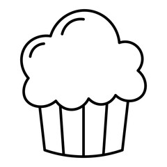 Cupcake line icon.