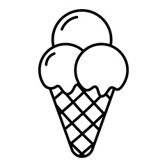 Ice cream line icon.