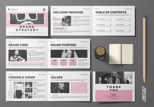 Brand Strategy Template Design Layout Template Landscape