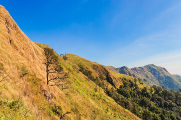 Beautiful mountain valley during sunlight at afternoon.