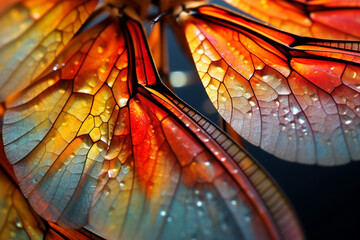 dragonfly wings, Extreme Closeup Shot created with Generative Ai