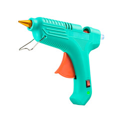 Electric hot thermal melt glue gun Isolated. Transparent PNG image.