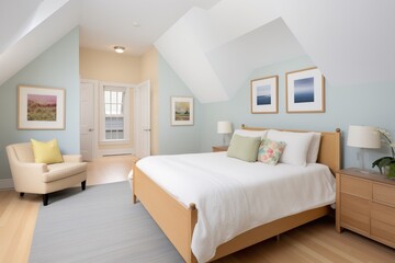 extra bedroom with gable roof in cape cod expansion - obrazy, fototapety, plakaty