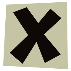 Obraz premium Paper style ransom note letter