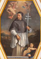 VICENZA, ITALY - NOVEMBER 7, 2023: The painting of St. Albert the Great in church Chiesa di San...