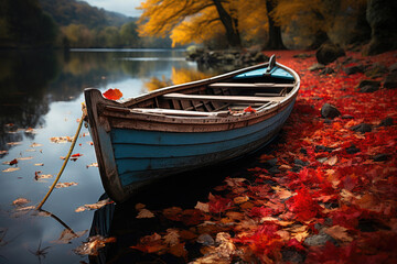 Rowing through Fall's Gentle Symphony