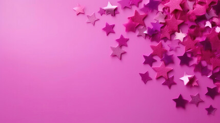 Magenta Mirage: Vignette Composition with Dreamy Stars