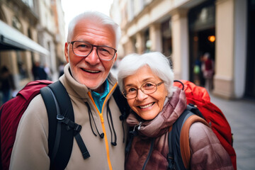 Joyful Senior Tourists Capturing Memories