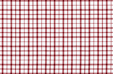 red white texture of factory fabric for tailoring, cotton checkered fabric