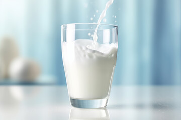 Proteinrich Milk Realistic Illustration - obrazy, fototapety, plakaty
