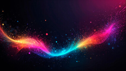 Obraz premium Particle Waveform. Dynamic Visuals of Energy