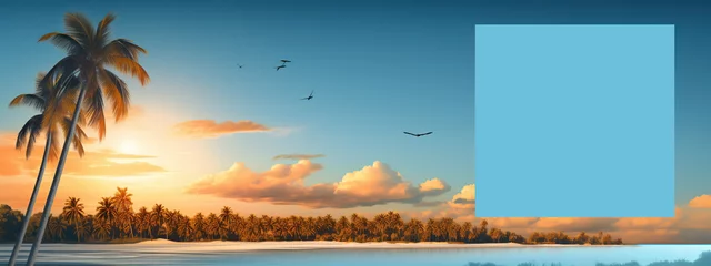 Fototapete Bora Bora, Französisch-Polynesien Flyer or banner design for vacations and travel destination, sale and promotion campaign.