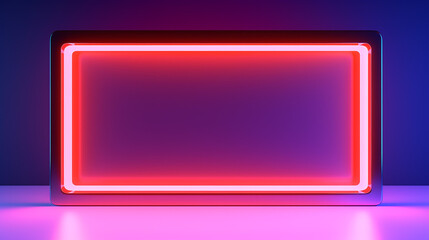 Fototapeta premium abstract colorful neon background with square 3d render