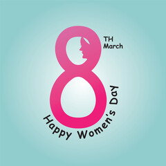 Women's Day Vector Logo Template