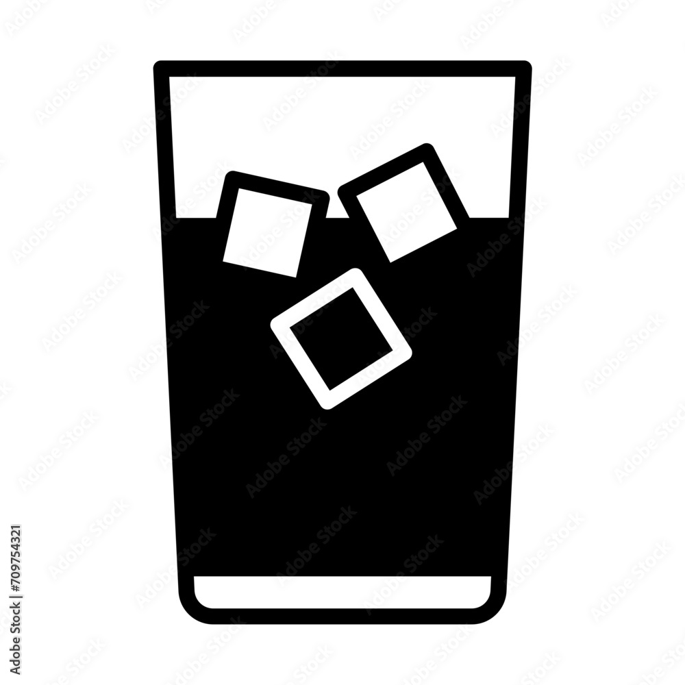 Sticker Ice Glass solid glyph icon