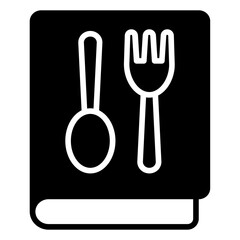 Kitchen Book solid glyph icon