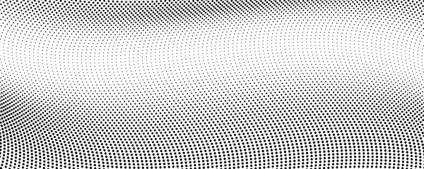 Halftone monochrome background with flowing dots - obrazy, fototapety, plakaty