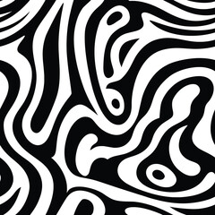 Seamless pattern, abstract doodles, curls, maze, vector background