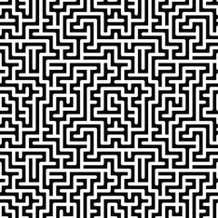 Seamless pattern, abstract maze, geometric vector background