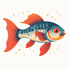 Fototapeta premium Tropical Fish Painting for Living Room Wall