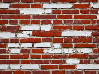 Old red brick wall background texture. Old red brick wall texture background.
