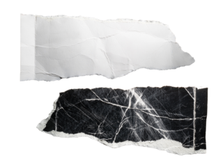 Torn old black and white paper