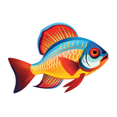 Fototapeta premium Tropical Fish Painting for Living Room Wall