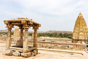 Sre Virupaksheswamy temple in Hampi, Karnataka, India, Asia