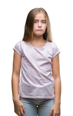 Young beautiful girl over isolated background depressed and worry for distress, crying angry and afraid. Sad expression.