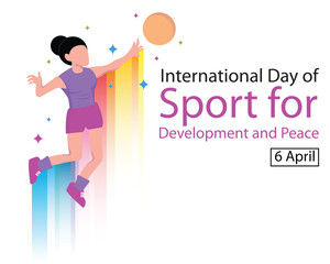 illustration vector graphic of an athlete jumps and prepares to hit a volleyball, perfect for international day, sport for development and peace, celebrate, greeting card, etc.