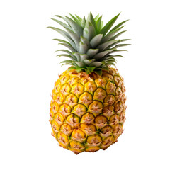 Pineapple a ripe fresh fruit food. Isolated on transparent background, PNG