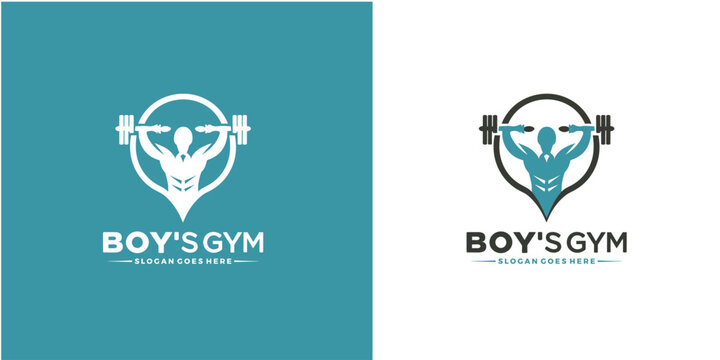 Fitness Center logo. Sport and fitness logo Design . Gym Logo Icon Design free Vector.