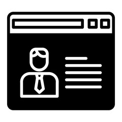 Business Profile solid glyph icon