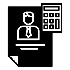 Man tax solid glyph icon