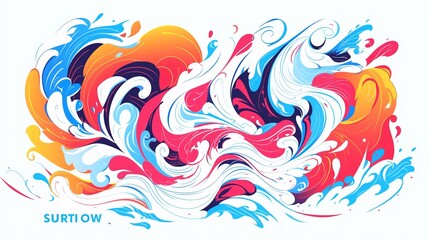 The Elegance of Flowing Colors Intertwined Together, generative ai