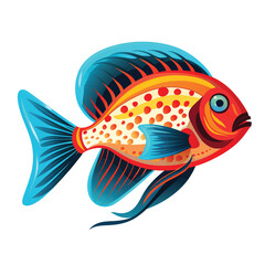 Tropical Fish Painting for Living Room Wall