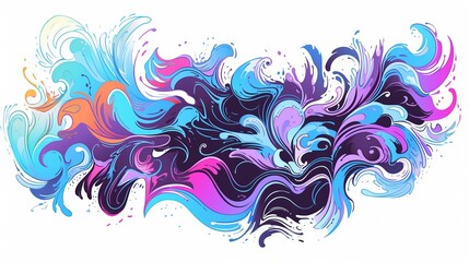 The Magic of Color: A Fluid Abstract Expression, generative ai