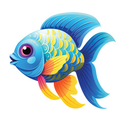 Tropical Fish Painting for Living Room Wall